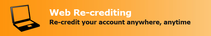 Recredit your account anywhere, anytime